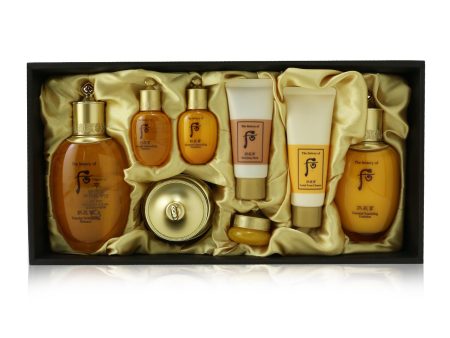 Whoo (The History Of Whoo) Gongjinhyang Essential Set: Balancer (150ml+20ml) + Emulsion (110ml + 20ml ) + Cream 30ml + Eye Cream 4ml + Cleanser 40ml + Mask 30ml  8pcs For Cheap