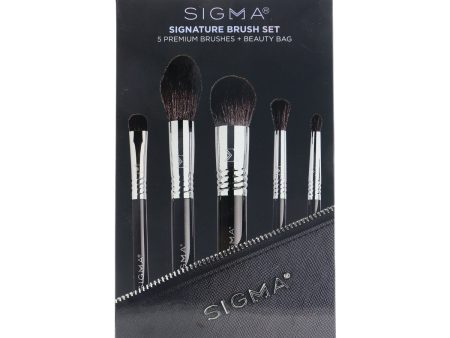 Sigma Beauty Signature Brush Set (5x Premium Brush, 1x Bag)  5pcs+1bag on Sale