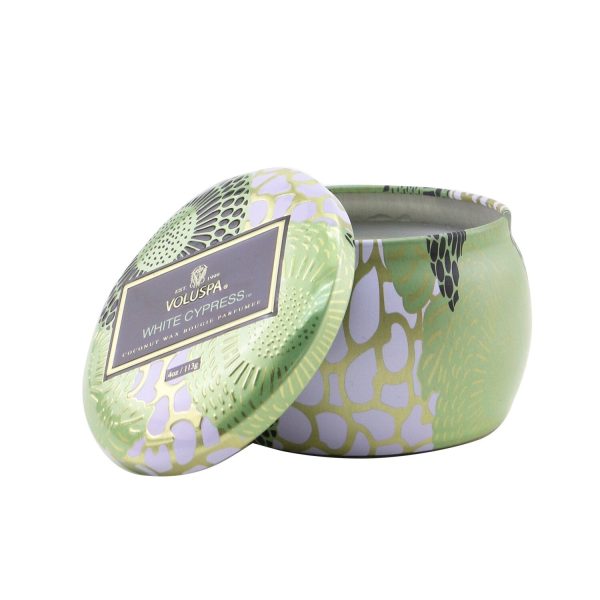 Voluspa Mini Tin Candle - White Cypress  113g 4oz Online