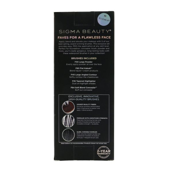 Sigma Beauty Classic Face Brush Set (5x Brush)  5pcs Online now