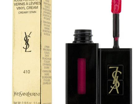 Yves Saint Laurent Rouge Pur Couture Vernis A Levres Vinyl Cream Creamy Stain - # 410 Fuchsia Live  5.5ml 0.18oz Hot on Sale