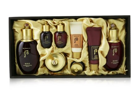 Whoo (The History Of Whoo) Jinyulhyang Essential Revitalizing Set: Balancer (150ml+20ml) + Emulsion (110ml+20ml) + Cream 30ml + Eye Cream 4ml + Cleansing Foam 40ml + Purifying Mask 30ml  8pcs For Cheap