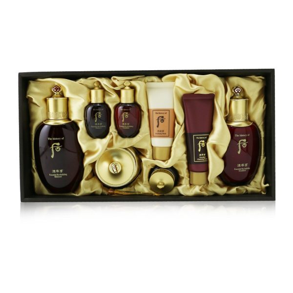 Whoo (The History Of Whoo) Jinyulhyang Essential Revitalizing Set: Balancer (150ml+20ml) + Emulsion (110ml+20ml) + Cream 30ml + Eye Cream 4ml + Cleansing Foam 40ml + Purifying Mask 30ml  8pcs For Cheap