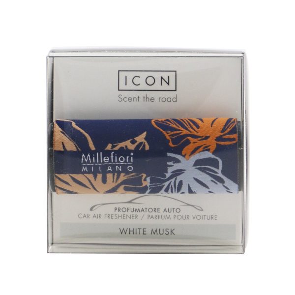 Millefiori Icon Textile Floral Car Air Freshener - White Musk  1pc Online