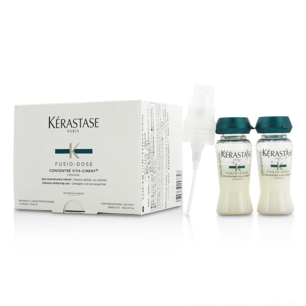 Kerastase Fusio-Dose Concentre Vita-Ciment Ceramide Intensive Reinforcing Care (Damaged, Over-Processed Hair)  10x12ml 0.4oz Cheap