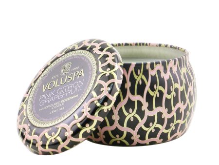 Voluspa Mini Tin Candle - Pink Citron Grapefruit  113g 4oz For Discount