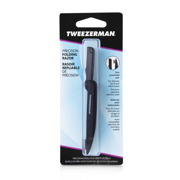 Tweezerman Precision Folding Brow Razor - Black Supply