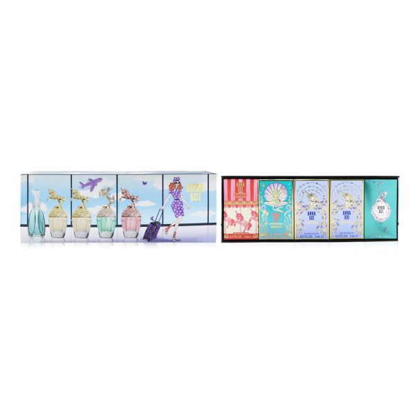 Anna Sui Compact Miniature Coffret: Secret Wish Eau De Toilette 5ml + Fantasia Eau De Toilette 5ml x2 + Fantasia Mermaid Eau De Toilette 5ml + Fantasia Forever Eau De Toilette 5ml  5pcs For Discount