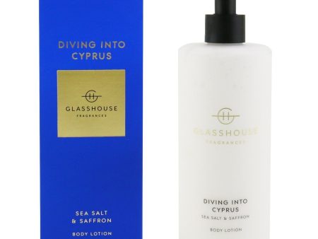 Glasshouse Body Lotion - Diving Into Cyprus (Sea Salt & Saffron)  400ml 13.53oz on Sale