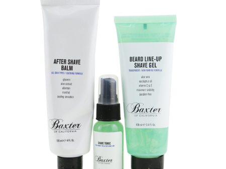 Baxter Of California Shave Essentials 3-Pieces Kit: Shave Tonic 30ml + Beard Line-Up Shave Gel 100ml + After Shave Balm 120ml  3pcs Online now