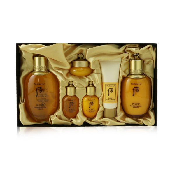 Whoo (The History Of Whoo) Gongjinhyang Essential Set: Balancer (150ml+20ml) + Emulsion (110ml+20ml) + Cream 10ml + Cleanser 40ml  6pcs For Cheap