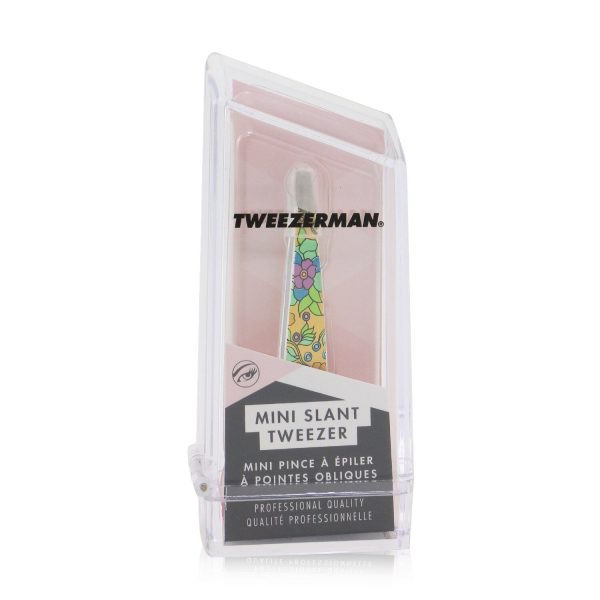 Tweezerman Mini Slant Tweezer (Vintage Floral Print) - Yellow (Studio Collection) For Sale