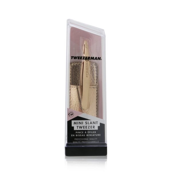 Tweezerman Mini Slant Tweezer With Case - Rose Gold Online Sale