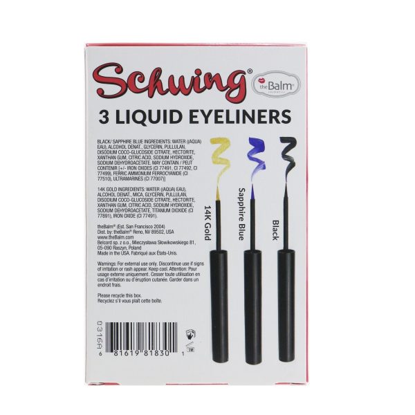 TheBalm Schwing Liquid Eyeliner Trio (3x Liquid Eyeliner)  3x1.7ml 0.05oz on Sale