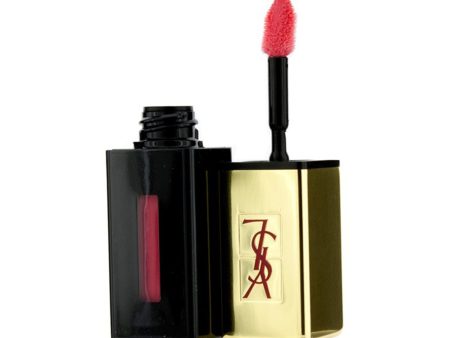 Yves Saint Laurent Rouge Pur Couture Vernis a Levres Glossy Stain - # 12 Corail Fauve  6ml 0.2oz Hot on Sale