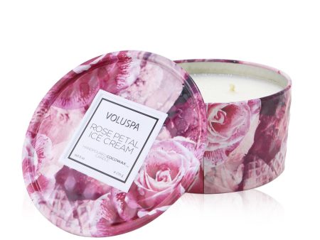 Voluspa 2 Wick Tin Candle - Rose Petal Ice Cream  170g 6oz Online Hot Sale