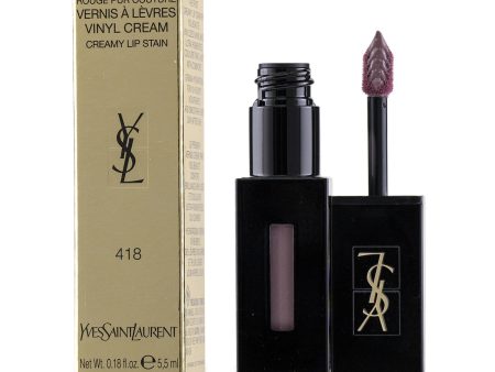 Yves Saint Laurent Rouge Pur Couture Vernis A Levres Vinyl Cream Creamy Stain - # 418 Purple Sound  5.5ml 0.18oz Supply