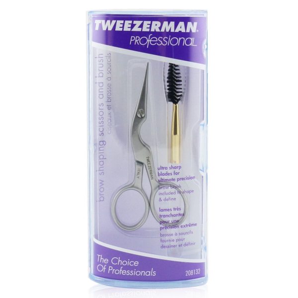 Tweezerman Professional Stainless Brow Shaping Scissors & Brush Fashion