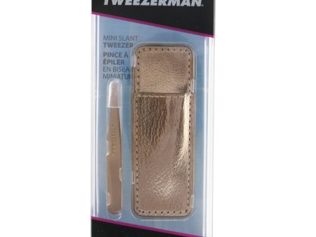 Tweezerman Mini Slant Tweezer With Case - Rose Gold Online Sale