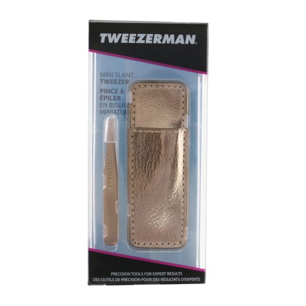 Tweezerman Mini Slant Tweezer With Case - Rose Gold Online Sale