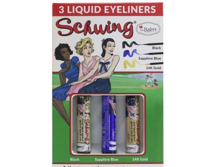 TheBalm Schwing Liquid Eyeliner Trio (3x Liquid Eyeliner)  3x1.7ml 0.05oz on Sale