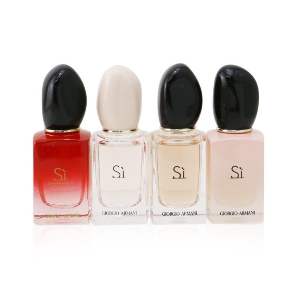 Giorgio Armani Si Miniature Collection: Si Edt 7ml + Si Edp 7ml + Si Fiori EDP 7ml + Si Passione EDP 7ml  4pcs Online now