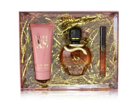 Paco Rabanne Pure XS Coffret: Eau De Parfum Spray 80ml 2.7oz + Eau De Parfum Spray 10ml 0.34oz + Sensual Body Lotion 100ml 3.4oz  3pcs on Sale